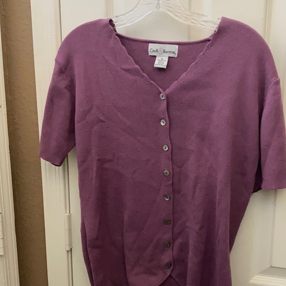 FINAL MARKDOWN Croft and barrow cotton knit top medium